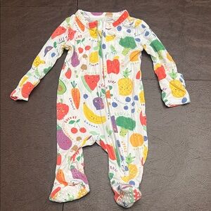 Angel Dear Multicolor Fruit Print Kids Footie